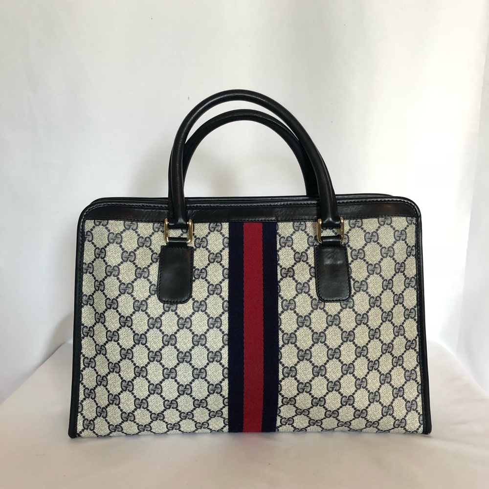 GUCCI VINTAGE TOTE EAST-WEST TOTE BAG - Picture 2 of 8